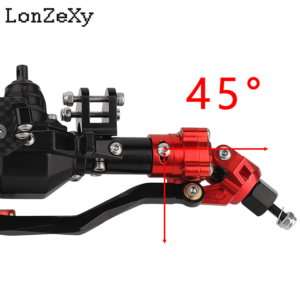 LONZEXY CNC Aluminum Alloy Front / Rear Diamond Axle Set for Axial Wraith RR10