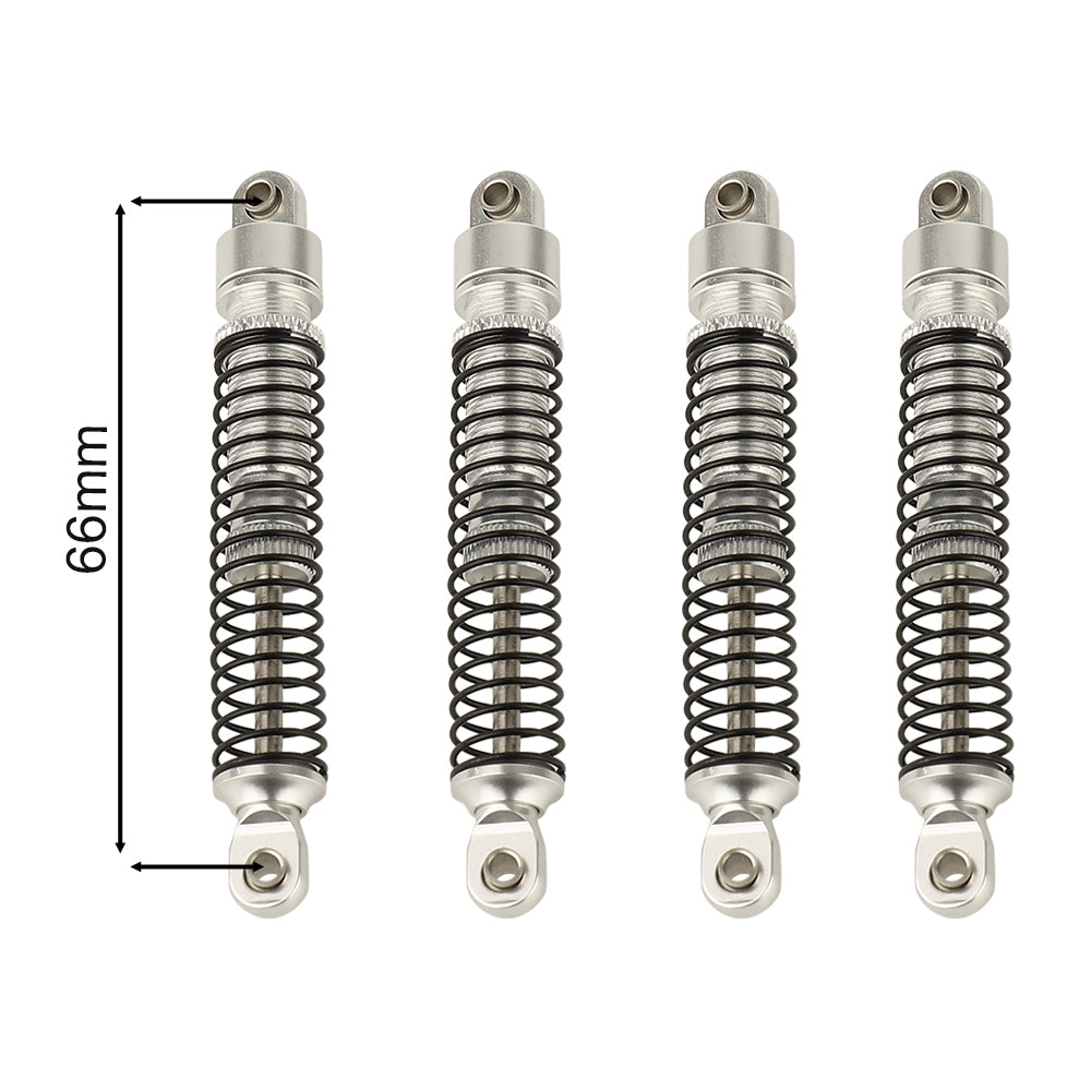 LonZeXy 4PCS Oil Shock Absorber 53/59/66/78mm Aluminum Damper For Traxxas TRX4M 1/18 RC Crawler Car Adjustable Spring Preload Suspension Upgrade Parts