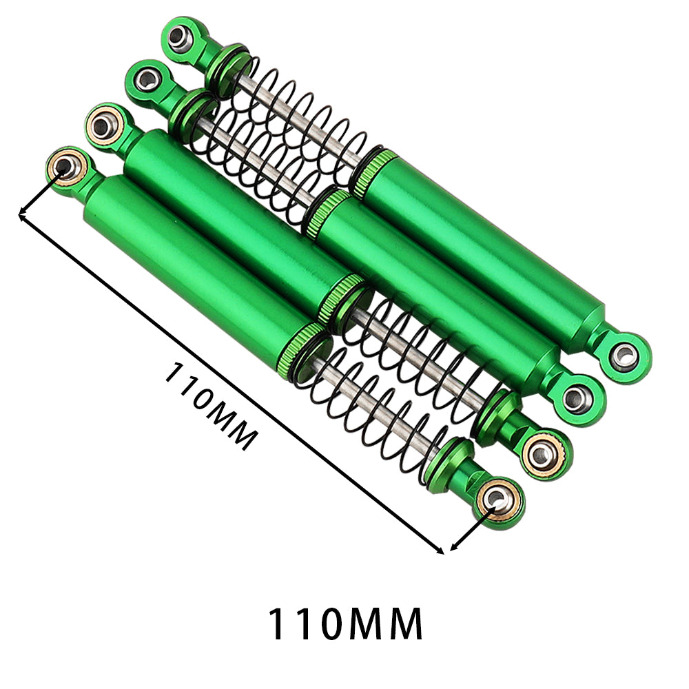 LonZeXy 1/10 RC Crawler Aluminum Oil Shock Absorber 70 80 90 100 110mm Adjustable Damper 4PCS For Axial SCX10 TRX4 D90 RC Off Road Car Upgrade Parts