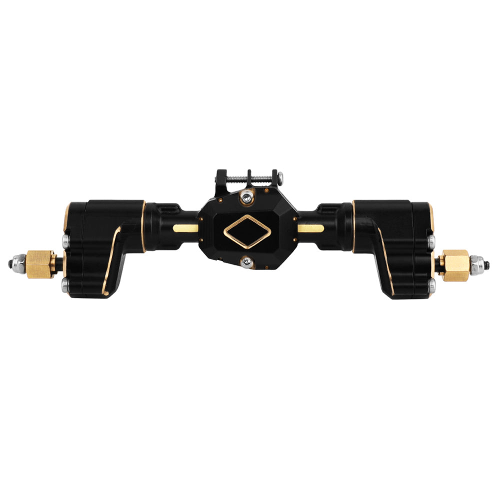 1/18 RC Brass Complete Portal Axle Assembly For Redcat Ascent 18 Crawler,Front 163.1g Rear 130g Upgrade Replacement Parts Black‑Gold