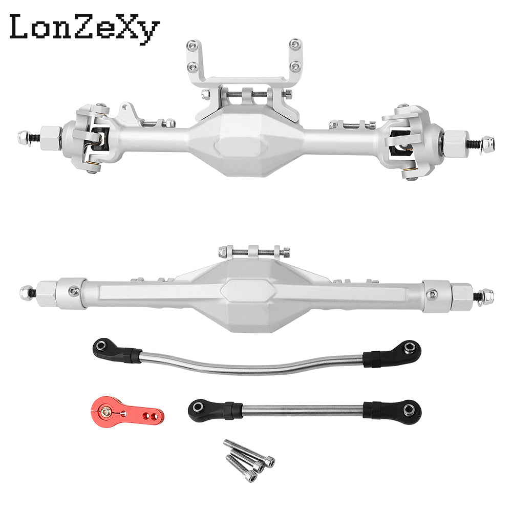LONZEXY Aluminum Front & Rear Portal Axle Set For SCX10 II