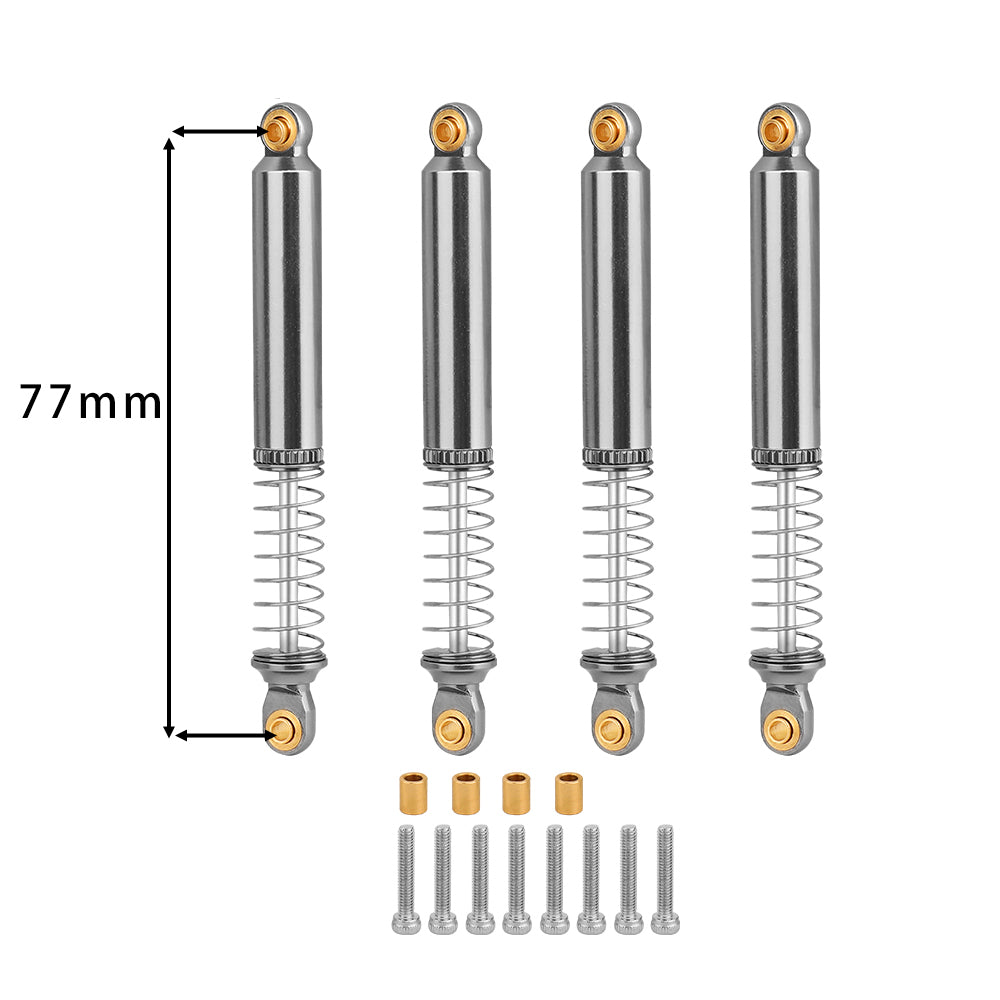 LomZeXy 4PCS Oil Shock Absorber 53/59/65/71/77mm Adjustable Damper For Traxxas TRX4M 1/18 RC Crawler Aluminum Suspension Upgrade Parts