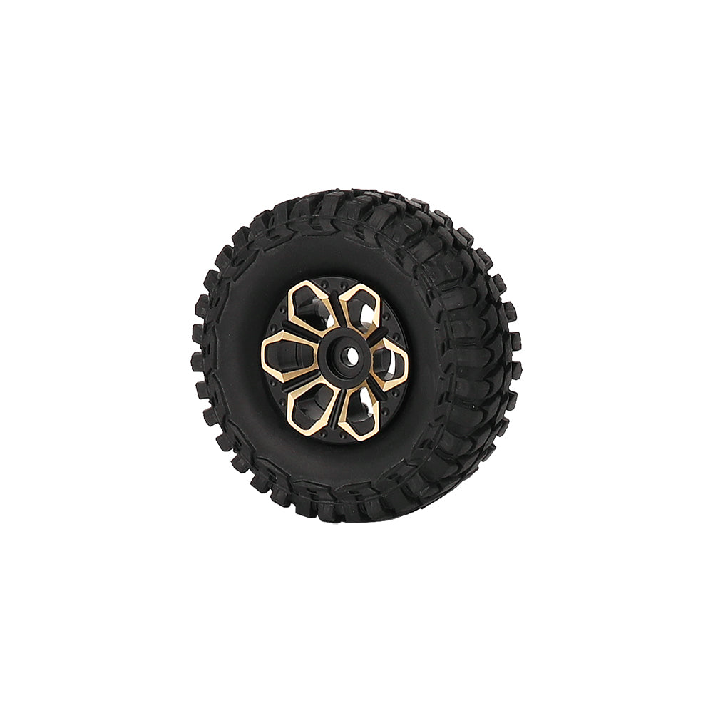 LonZeXy 1/18 1/24 RC Crawler Brass Wheel Rims 4Pcs Black Gold Heavy Weight Wheel Hub RC Model Upgrade Parts
