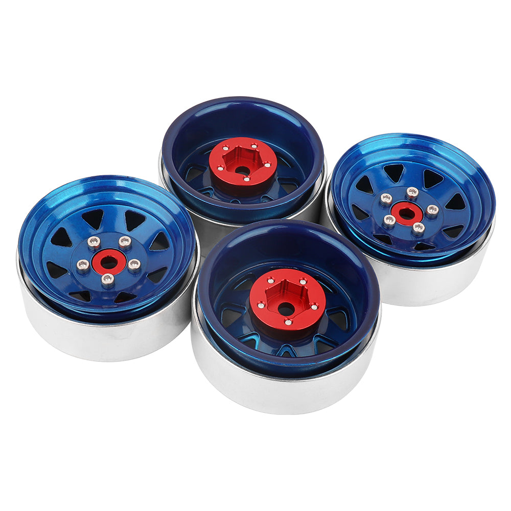 LonZeXy 1.9 Inch CNC Aluminum Beadlock Wheel Rim For 1/10 RC Crawler SCX10 Off-Road Climbing Car RC Upgrade Wheels With Mounting Screws
