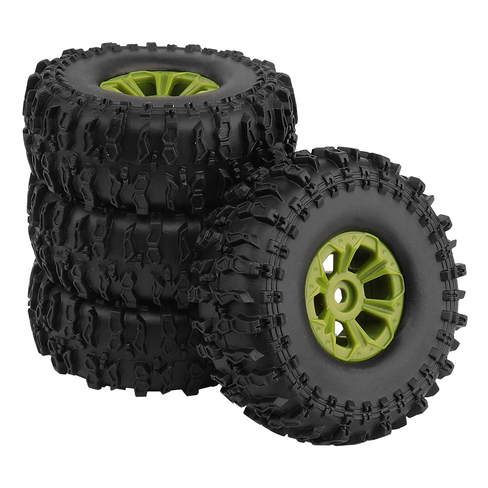 LonZeXy 1.0 inch Plastic Wheel Hub Rims or with Rubber Tires 4PCS For 1/24 SCX24 1/28 RC Off-Road Buggy Mini Model Truck 29.6mm Diameter Colorful RC Car Replacement Parts Style G