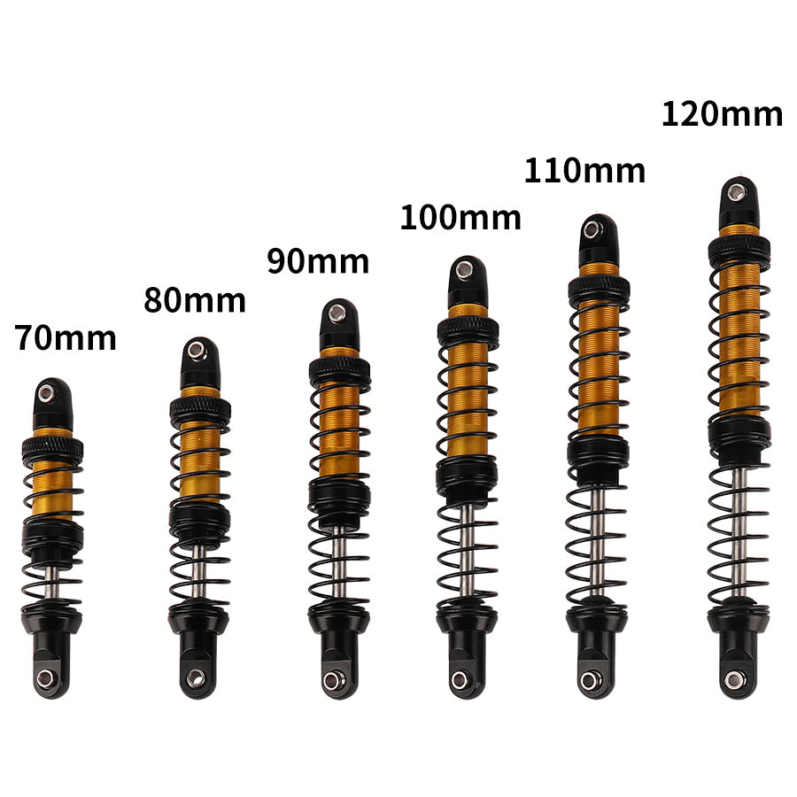 LonZeXy 1/10 RC Crawler Metal Shock Absorber 70/80/90/100/110/120mm Oil Damper Double Spring Shock For SCX10 TRX4 D90 RC Car Upgrade Parts