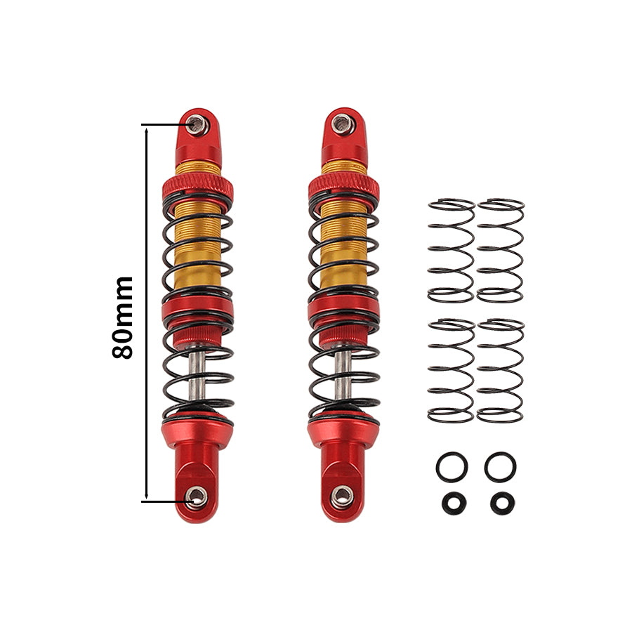 LonZeXy 1/10 RC Crawler Metal Shock Absorber 70/80/90/100/110/120mm Oil Damper Double Spring Shock For SCX10 TRX4 D90 RC Car Upgrade Parts