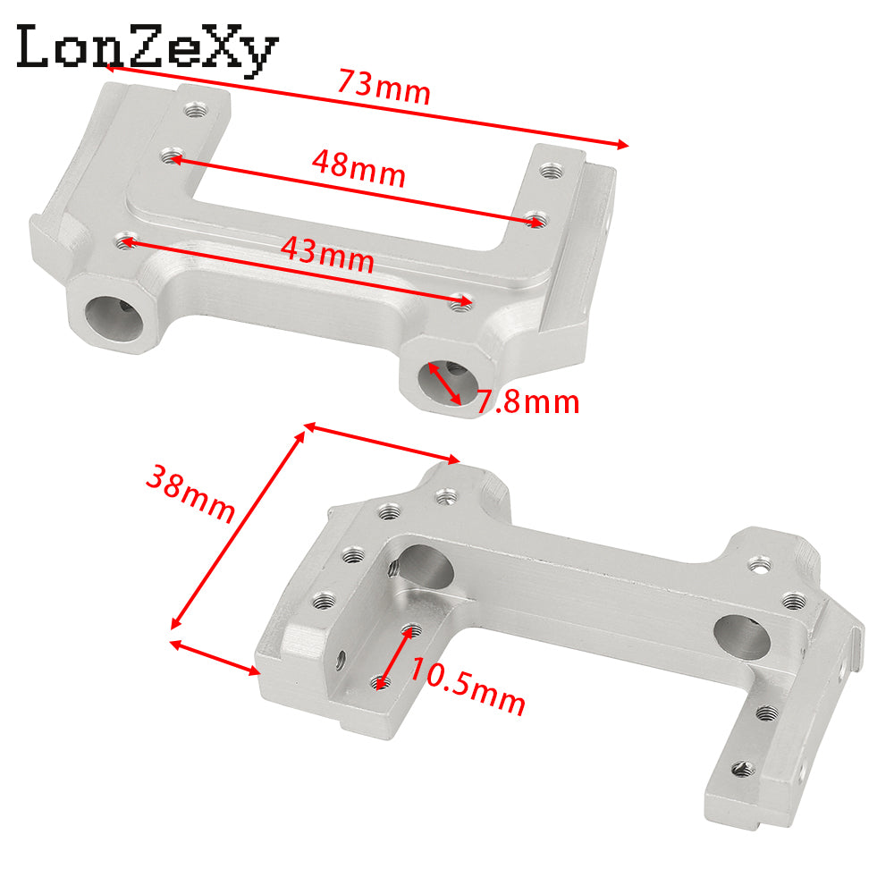 LONZEXY Aluminum Front Rear Chassis Brace Mount for SCX10 II