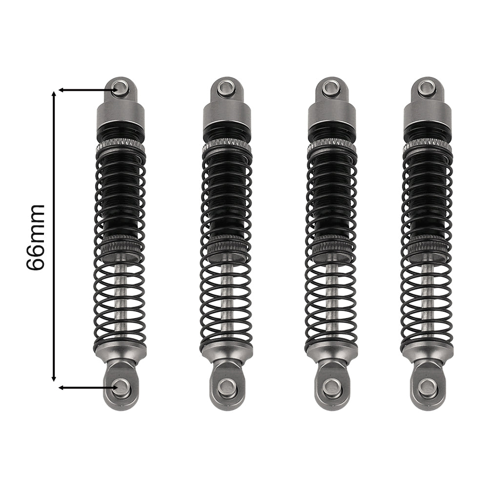 LonZeXy 4PCS Oil Shock Absorber 53/59/66/78mm Aluminum Damper For Traxxas TRX4M 1/18 RC Crawler Car Adjustable Spring Preload Suspension Upgrade Parts