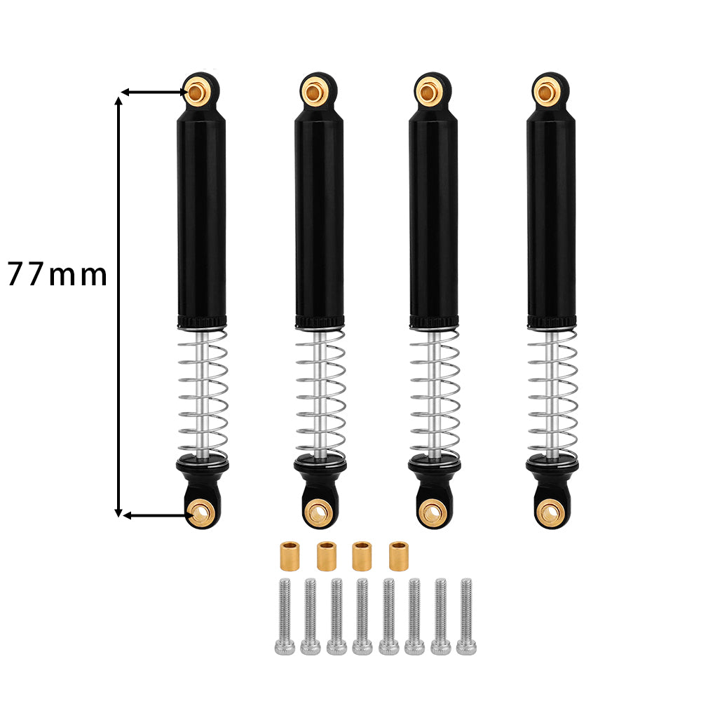 LomZeXy 4PCS Oil Shock Absorber 53/59/65/71/77mm Adjustable Damper For Traxxas TRX4M 1/18 RC Crawler Aluminum Suspension Upgrade Parts