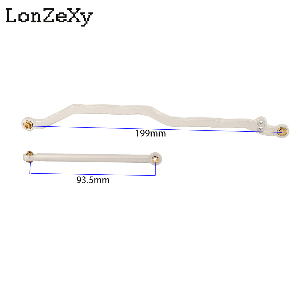 LONZEXY Black Aluminum Fix Link Steering Rod For Wraith Ridgecrest Deadbolt