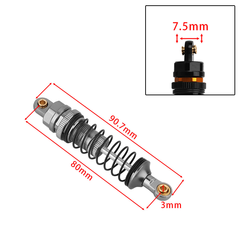 LonZeXy 4PCS Aluminum Oil Shock Absorber 70/80/90/100/110/120mm Adjustable Damper For Axial SCX10 I II III TRX4 D90 1/10 RC Rock Crawler Upgrade Parts
