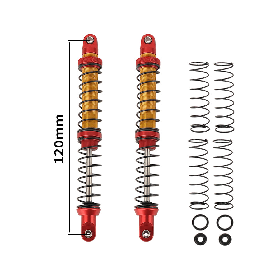 LonZeXy 1/10 RC Crawler Metal Shock Absorber 70/80/90/100/110/120mm Oil Damper Double Spring Shock For SCX10 TRX4 D90 RC Car Upgrade Parts