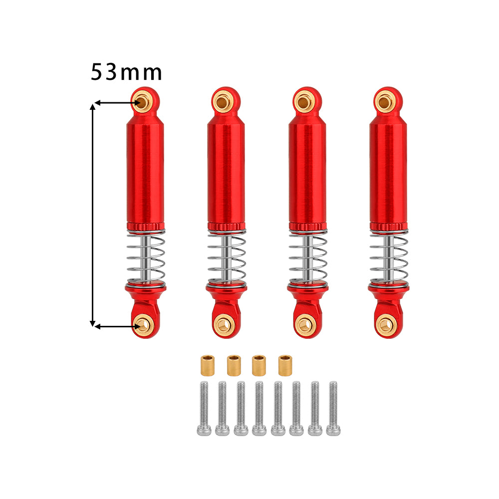 LomZeXy 4PCS Oil Shock Absorber 53/59/65/71/77mm Adjustable Damper For Traxxas TRX4M 1/18 RC Crawler Aluminum Suspension Upgrade Parts