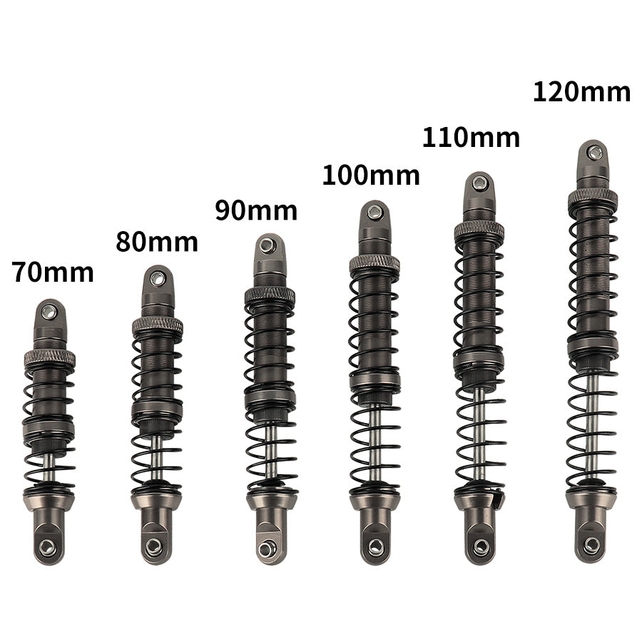 LonZeXy 1/10 RC Crawler Metal Shock Absorber 70/80/90/100/110/120mm Oil Damper Double Spring Shock For SCX10 TRX4 D90 RC Car Upgrade Parts