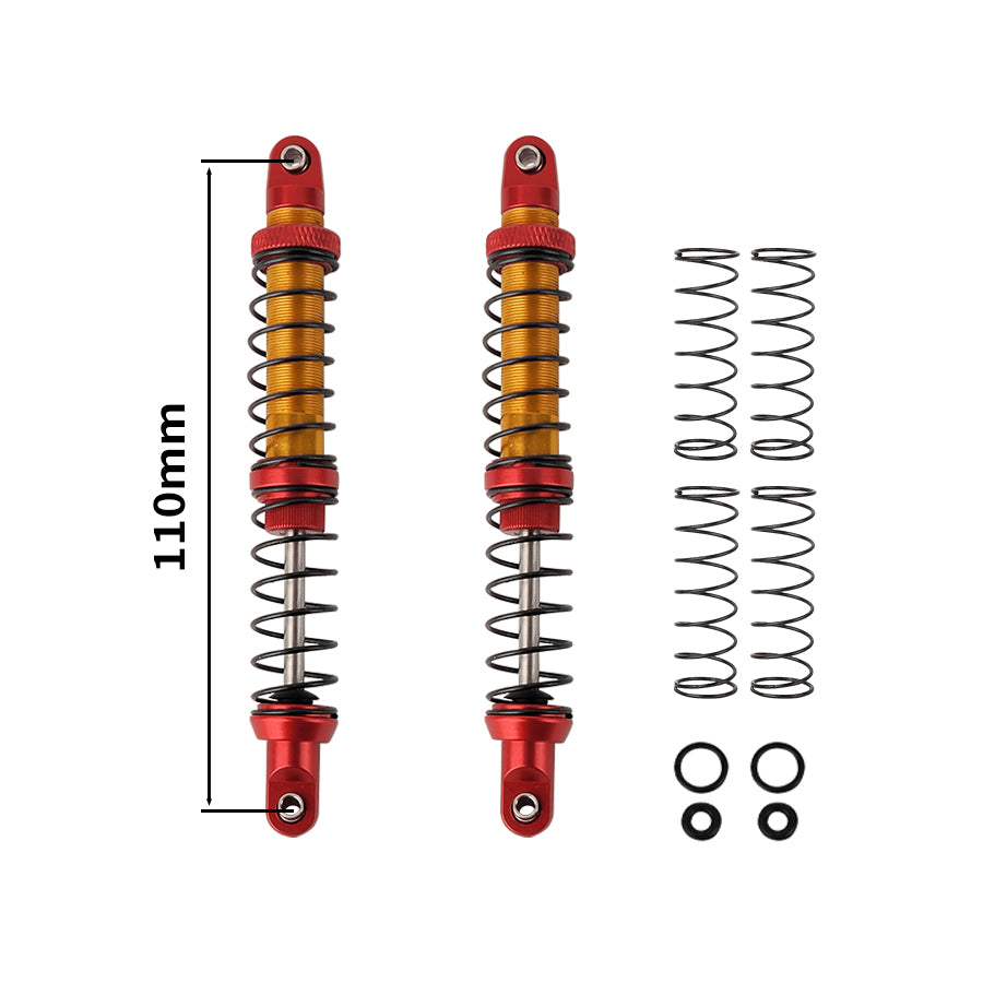LonZeXy 1/10 RC Crawler Metal Shock Absorber 70/80/90/100/110/120mm Oil Damper Double Spring Shock For SCX10 TRX4 D90 RC Car Upgrade Parts