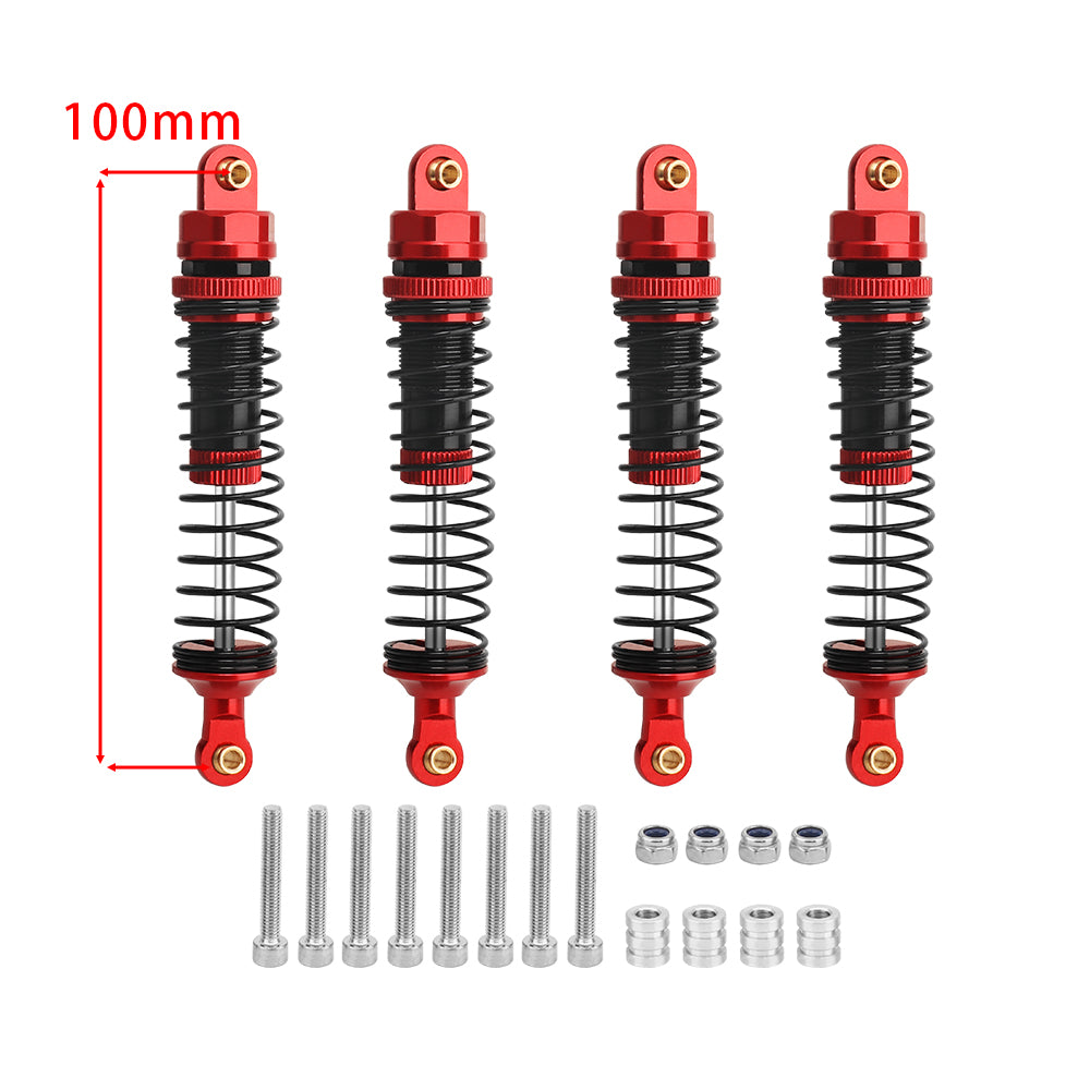 LonZeXy 4PCS Aluminum Oil Shock Absorber 70/80/90/100/110/120mm Adjustable Damper For Axial SCX10 I II III TRX4 D90 1/10 RC Rock Crawler Upgrade Parts