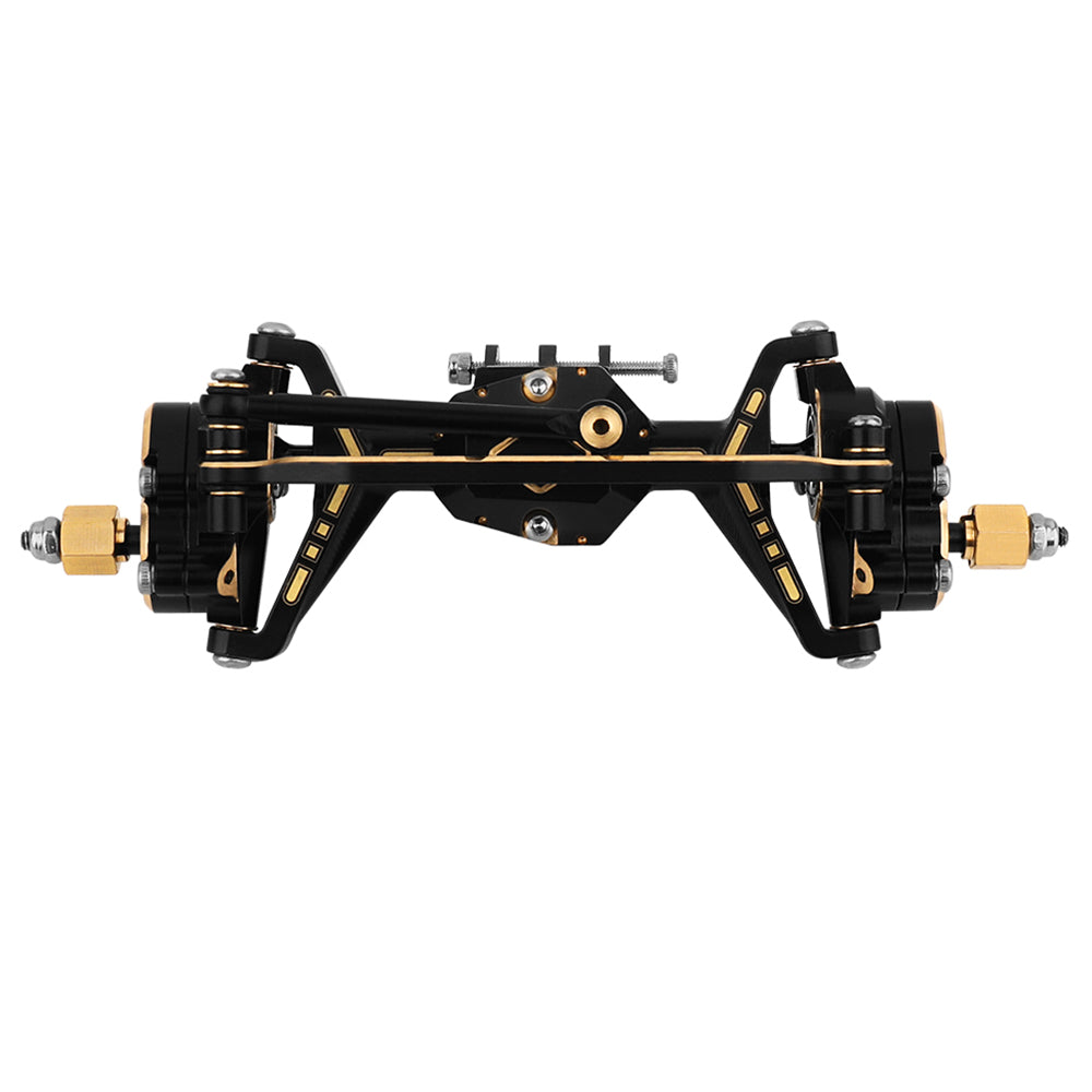 1/18 RC Brass Complete Portal Axle Assembly For Redcat Ascent 18 Crawler,Front 163.1g Rear 130g Upgrade Replacement Parts Black‑Gold