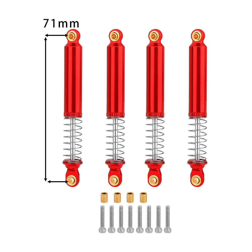 LomZeXy 4PCS Oil Shock Absorber 53/59/65/71/77mm Adjustable Damper For Traxxas TRX4M 1/18 RC Crawler Aluminum Suspension Upgrade Parts
