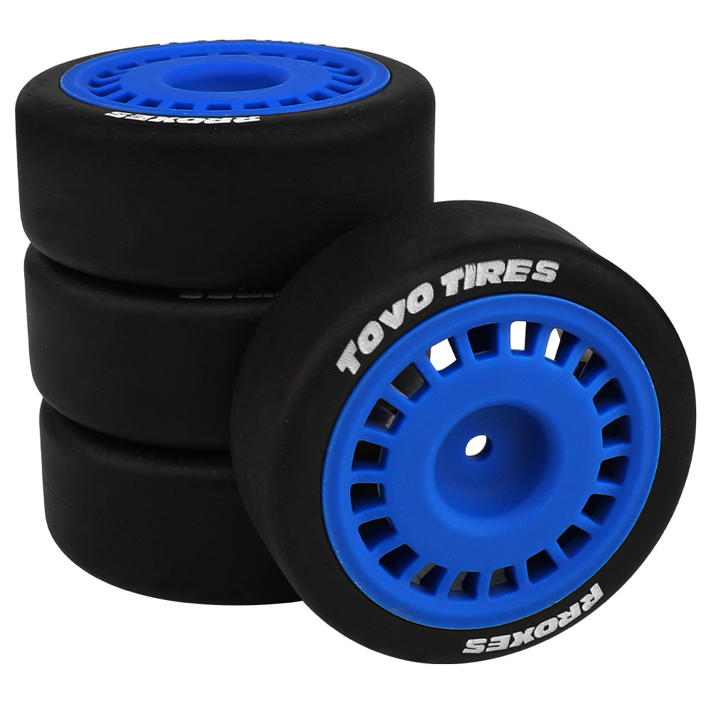 1/10 RC On-Road Car Wheels 38g Drift Rubber Tires Multi-Color Rim RC Racing Upgrade Accessories