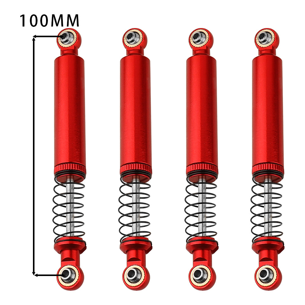 LonZeXy 1/10 RC Crawler Aluminum Oil Shock Absorber 70 80 90 100 110mm Adjustable Damper 4PCS For Axial SCX10 TRX4 D90 RC Off Road Car Upgrade Parts