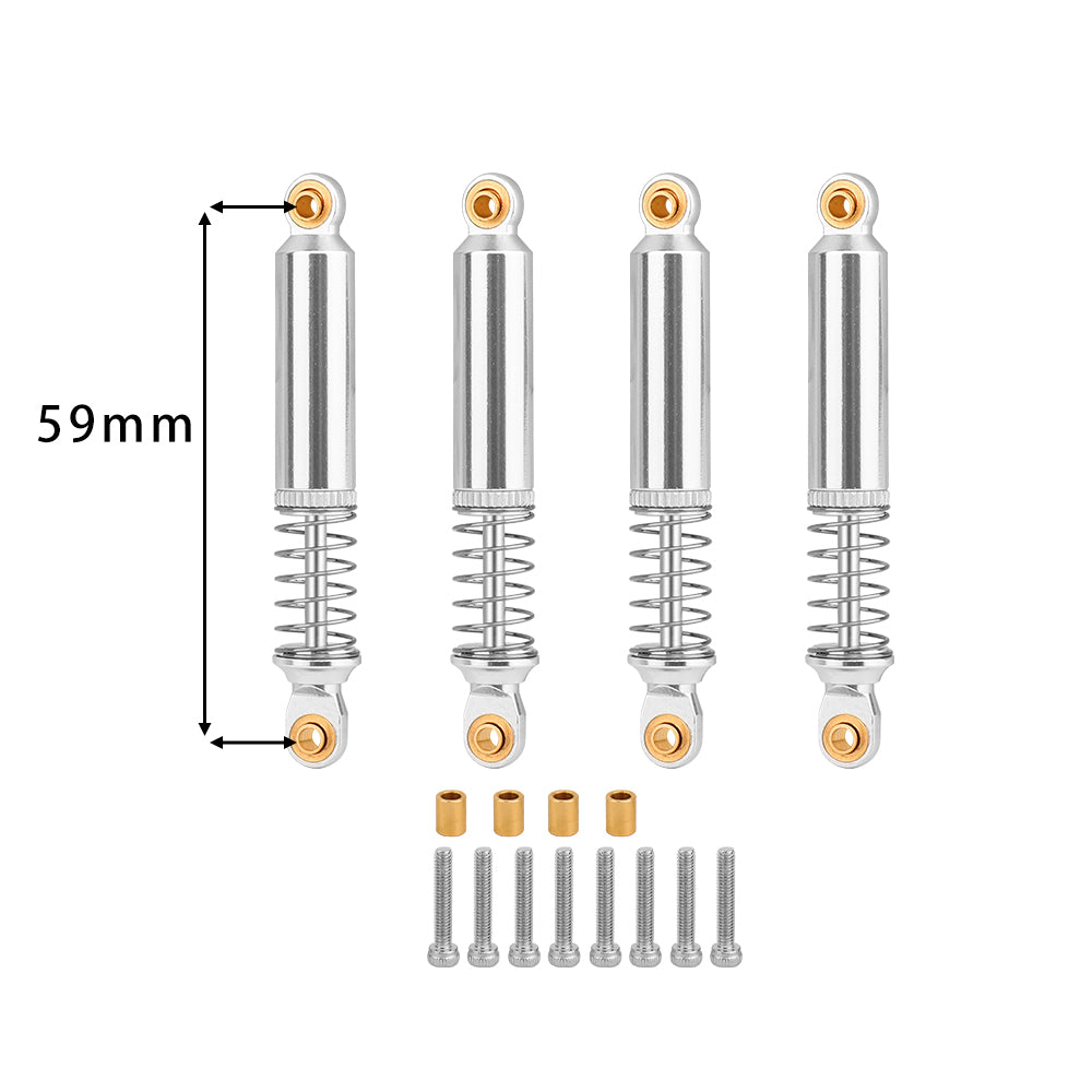 LomZeXy 4PCS Oil Shock Absorber 53/59/65/71/77mm Adjustable Damper For Traxxas TRX4M 1/18 RC Crawler Aluminum Suspension Upgrade Parts