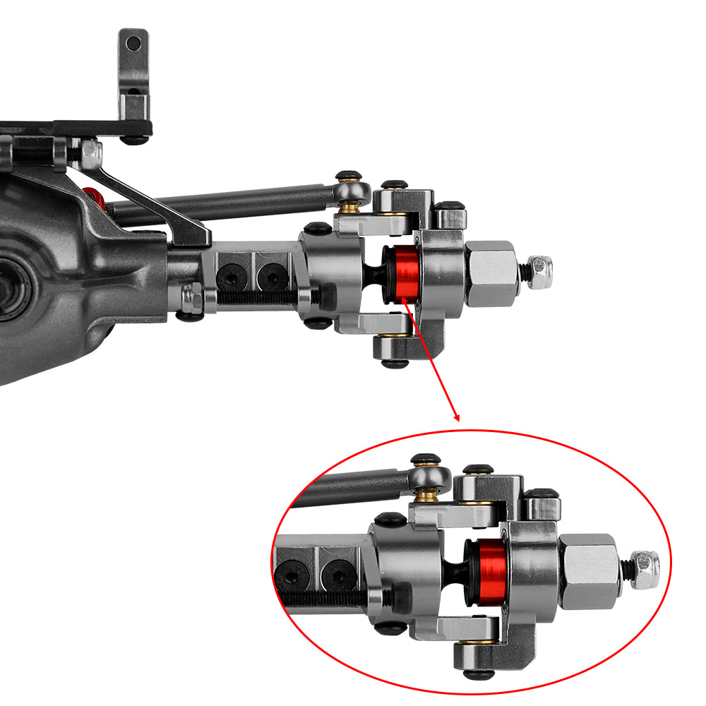 LonZeXy CNC Aluminum Front Middle Rear Axles Complete Set, 38T 13T Hardened Steel Differential Gear Axle Housing For 1/10 Axial SCX10 Gen1 RC Crawler Car Metal Upgrade Accessories