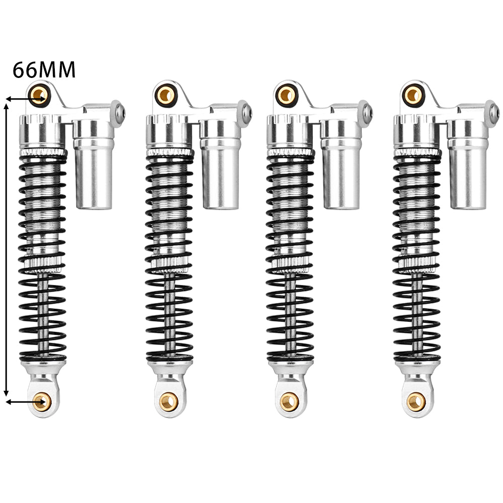 LonZeXy 4PCS New Oil Shock Absorber 53/59/66/78mm Piggyback Damper For Traxxas TRX4M 1/18 RC Crawler Adjustable Aluminum Suspension Upgrade Parts