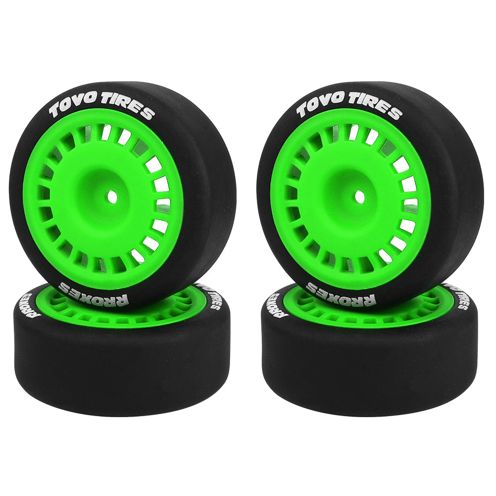 1/10 RC On-Road Car Wheels 38g Drift Rubber Tires Multi-Color Rim RC Racing Upgrade Accessories