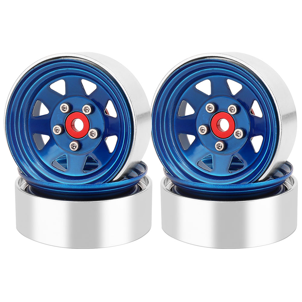 LonZeXy 1.9 Inch CNC Aluminum Beadlock Wheel Rim For 1/10 RC Crawler SCX10 Off-Road Climbing Car RC Upgrade Wheels With Mounting Screws