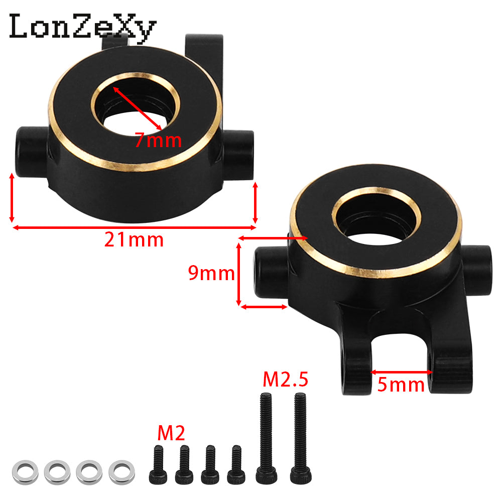 LONZEXY Brass Steering Knuckles 1 Pair for 1/18 TRX4M