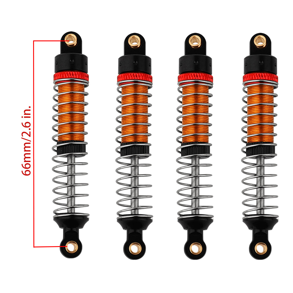 LonZeXy 4PCS New Aluminum Oil Shock Absorber 53/59/66mm Adjustable Damper For Traxxas TRX4M 1/18 RC Crawler Car Suspension Upgrade Parts