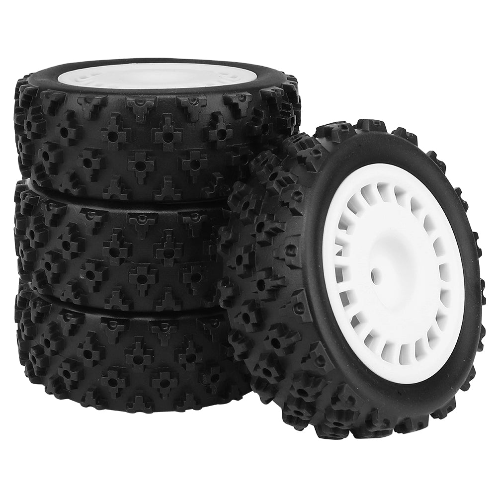1/10 RC Off-Road Buggy Wheels 38.4g Knobby Rubber Tires Multi Color Rim RC Car Upgrade Parts