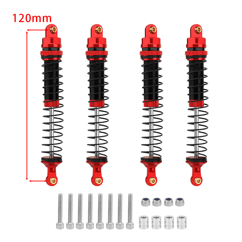 LonZeXy 4PCS Aluminum Oil Shock Absorber 70/80/90/100/110/120mm Adjustable Damper For Axial SCX10 I II III TRX4 D90 1/10 RC Rock Crawler Upgrade Parts