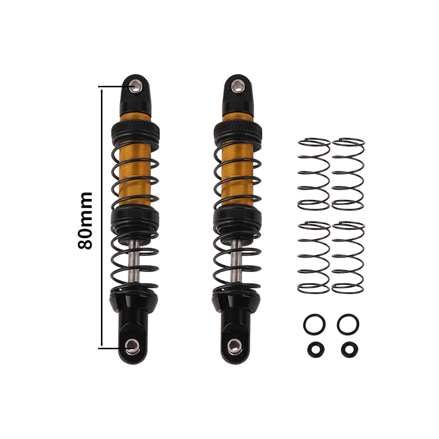 LonZeXy 1/10 RC Crawler Metal Shock Absorber 70/80/90/100/110/120mm Oil Damper Double Spring Shock For SCX10 TRX4 D90 RC Car Upgrade Parts
