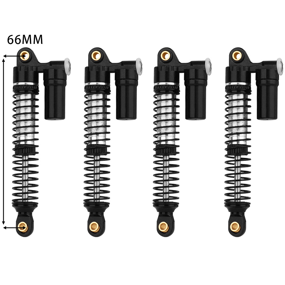 LonZeXy 4PCS New Oil Shock Absorber 53/59/66/78mm Piggyback Damper For Traxxas TRX4M 1/18 RC Crawler Adjustable Aluminum Suspension Upgrade Parts