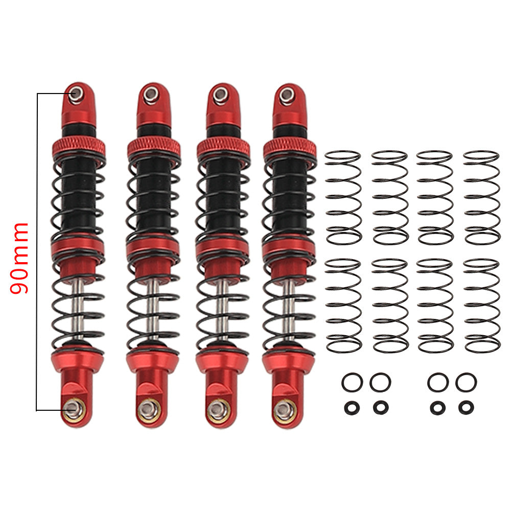LonZeXy 1/10 RC Crawler Metal Shock Absorber 70/80/90/100/110/120mm Oil Damper Double Spring Shock For SCX10 TRX4 D90 RC Car Upgrade Parts