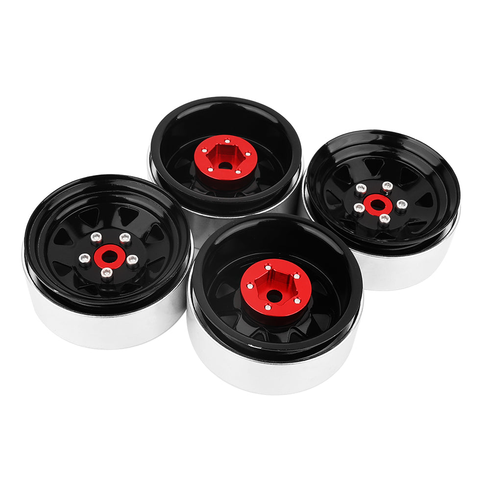 LonZeXy 1.9 Inch CNC Aluminum Beadlock Wheel Rim For 1/10 RC Crawler SCX10 Off-Road Climbing Car RC Upgrade Wheels With Mounting Screws