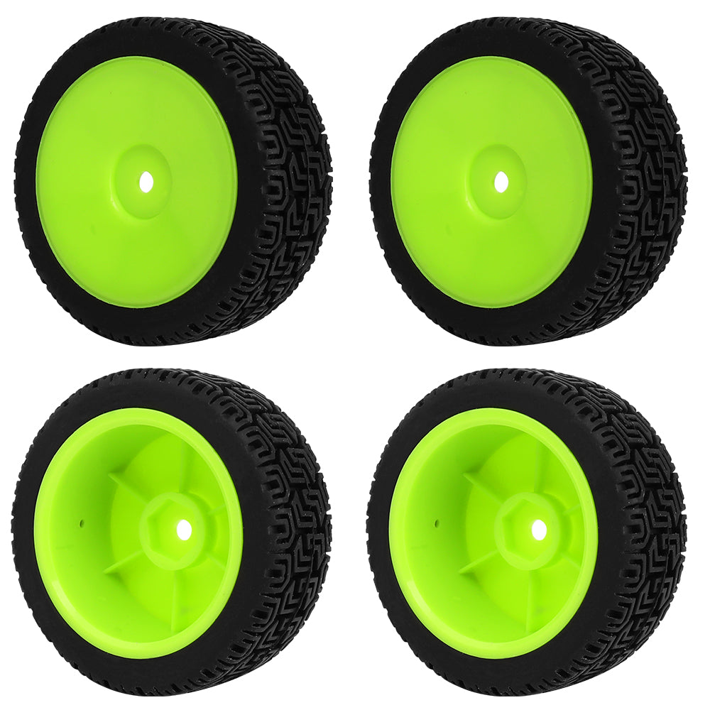 1/10 RC On-Road Buggy Wheels 37g All-Terrain Rubber Tires Multi Color Rim RC Car Racing Upgrade Parts