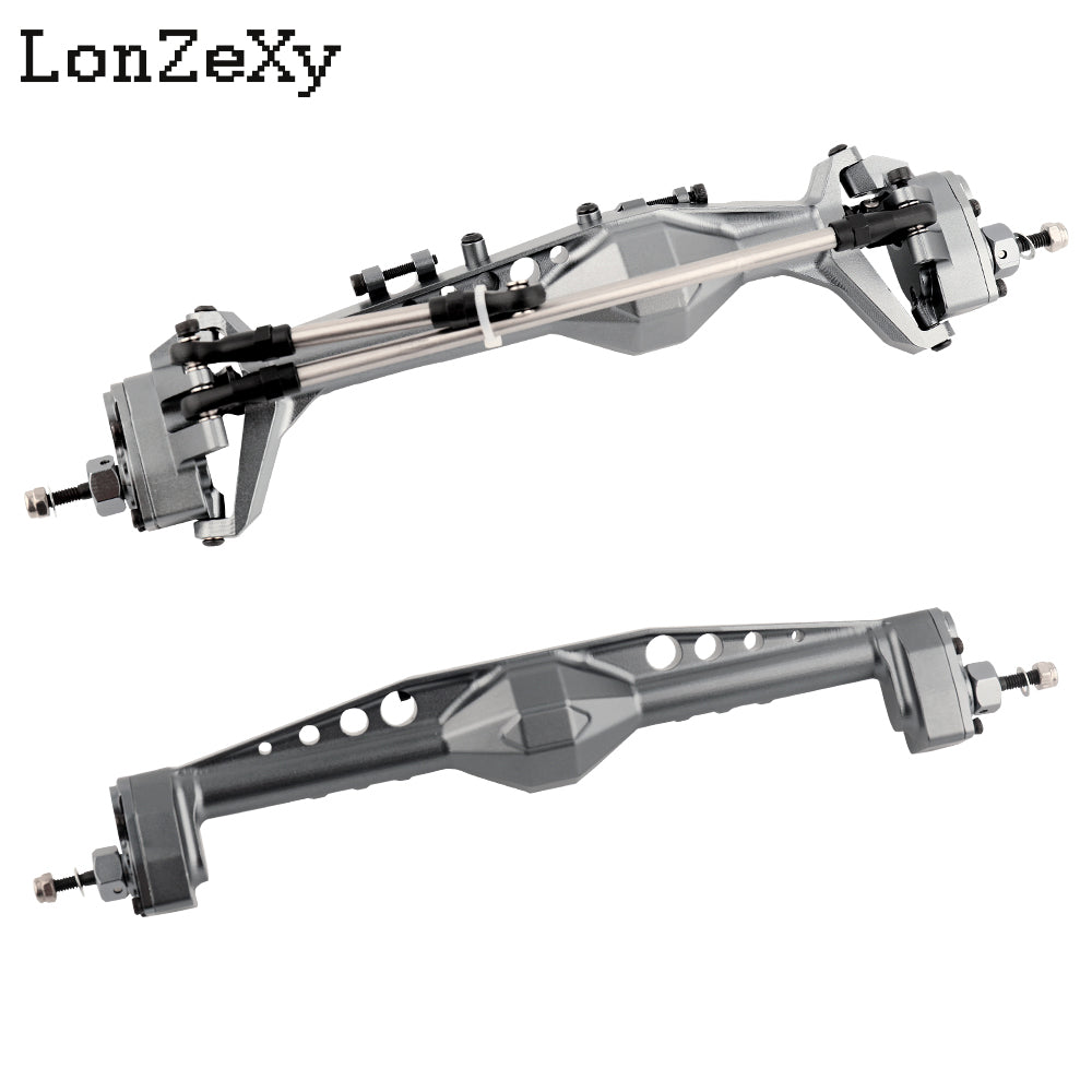 Lonzexy 1/10 Aluminum RC Portal Axles Set  for Axial Capra SCX10 III LCG (Black F&R Set)