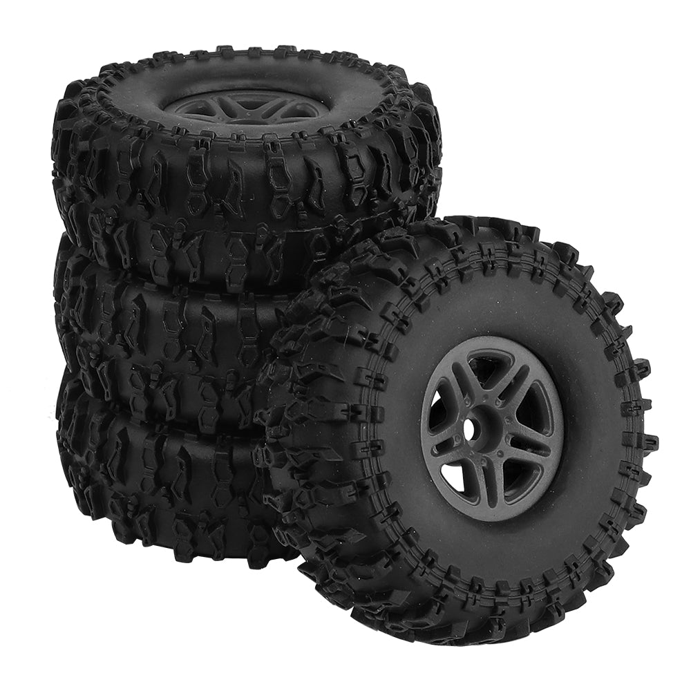 LonZeXy 1.0 inch Plastic Wheel Hub Rims or with Rubber Tires 4PCS For 1/24 SCX24 1/28 RC Off-Road Buggy Mini Model Truck 29.6mm Diameter Colorful RC Car Replacement Parts Style M