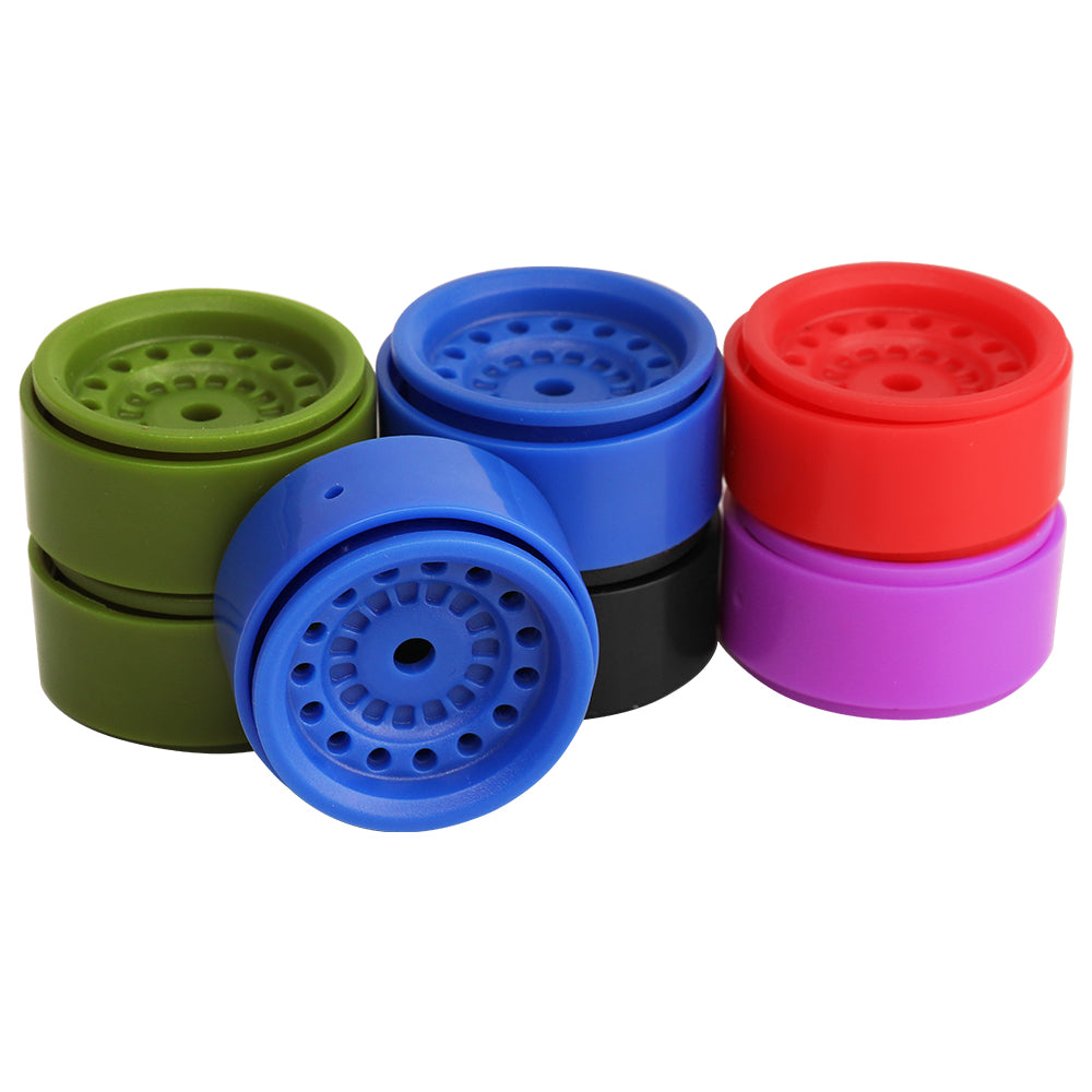 LonZeXy 1.0 inch Plastic Wheel Hub Rims or with Rubber Tires 4PCS For 1/24 SCX24 1/28 RC Off-Road Buggy Mini Model Truck 29.6mm Diameter Colorful RC Car Replacement Parts Style D