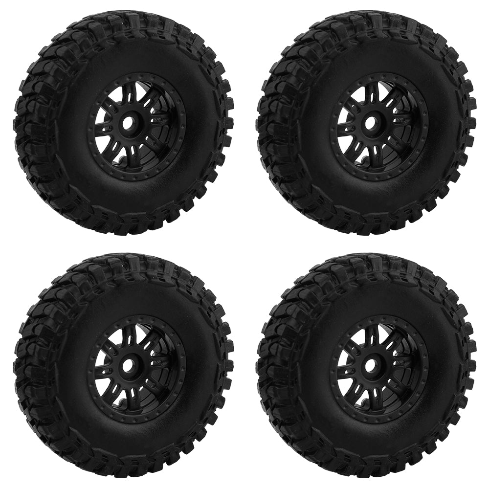 LonZeXy 1.0 inch Plastic Wheel Hub Rims or with Rubber Tires 4PCS For 1/24 SCX24 1/28 RC Off-Road Buggy Mini Model Truck 29.6mm Diameter Colorful RC Car Replacement Parts Style H