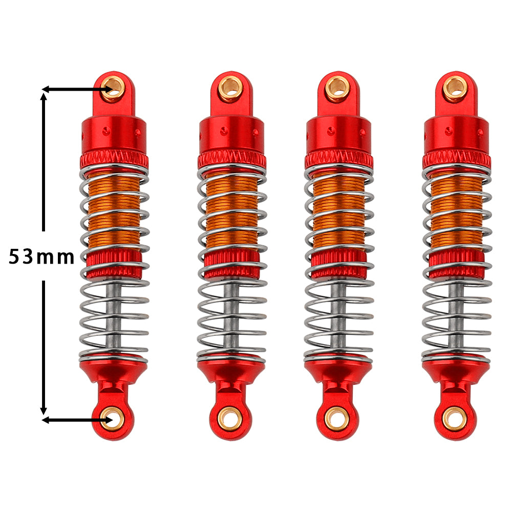 LonZeXy 4PCS New Aluminum Oil Shock Absorber 53/59/66mm Adjustable Damper For Traxxas TRX4M 1/18 RC Crawler Car Suspension Upgrade Parts