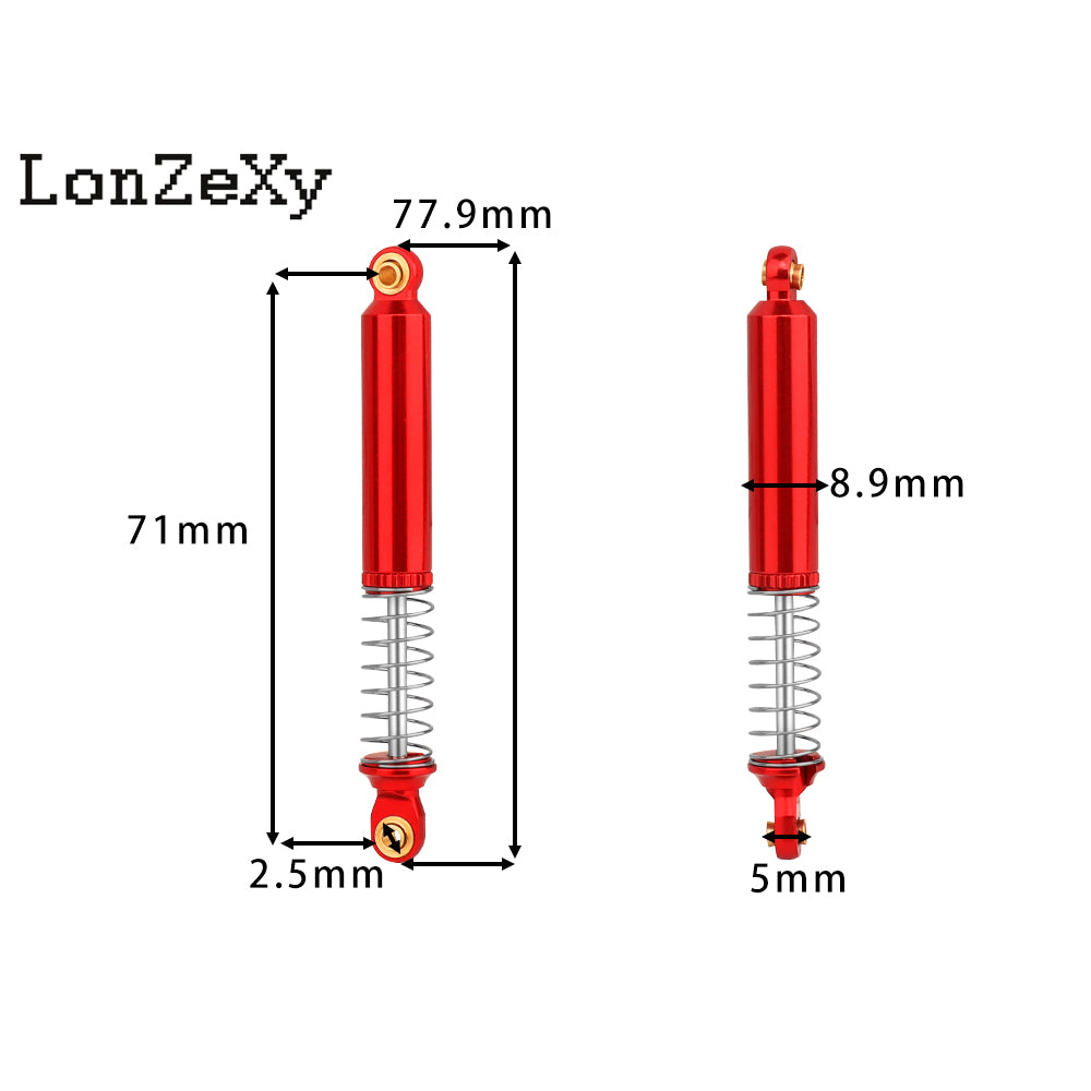LonzeXy Shock Absorber Set 4pcs for SCX10