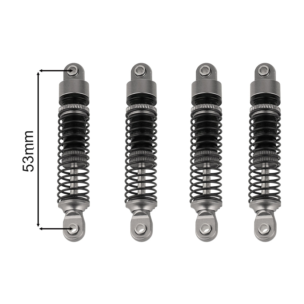 LonZeXy 4PCS Oil Shock Absorber 53/59/66/78mm Aluminum Damper For Traxxas TRX4M 1/18 RC Crawler Car Adjustable Spring Preload Suspension Upgrade Parts