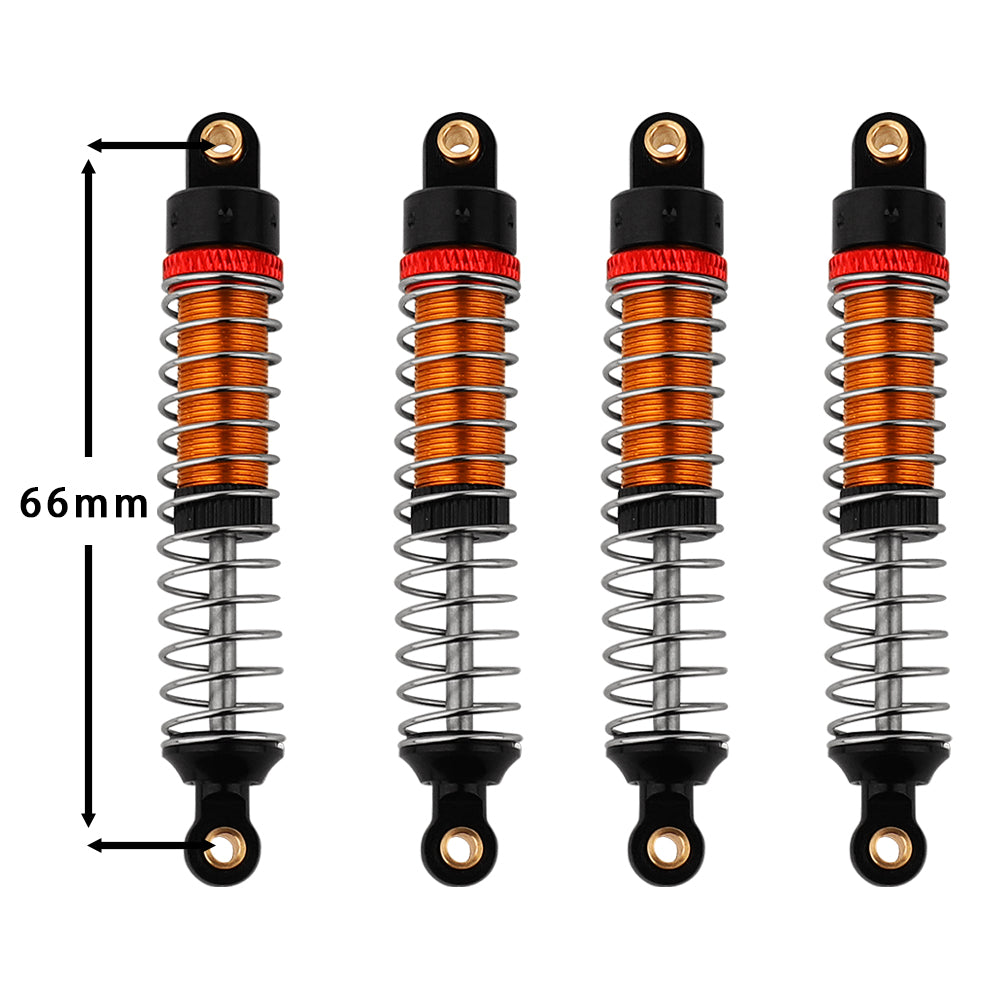 LonZeXy 4PCS New Aluminum Oil Shock Absorber 53/59/66mm Adjustable Damper For Traxxas TRX4M 1/18 RC Crawler Car Suspension Upgrade Parts
