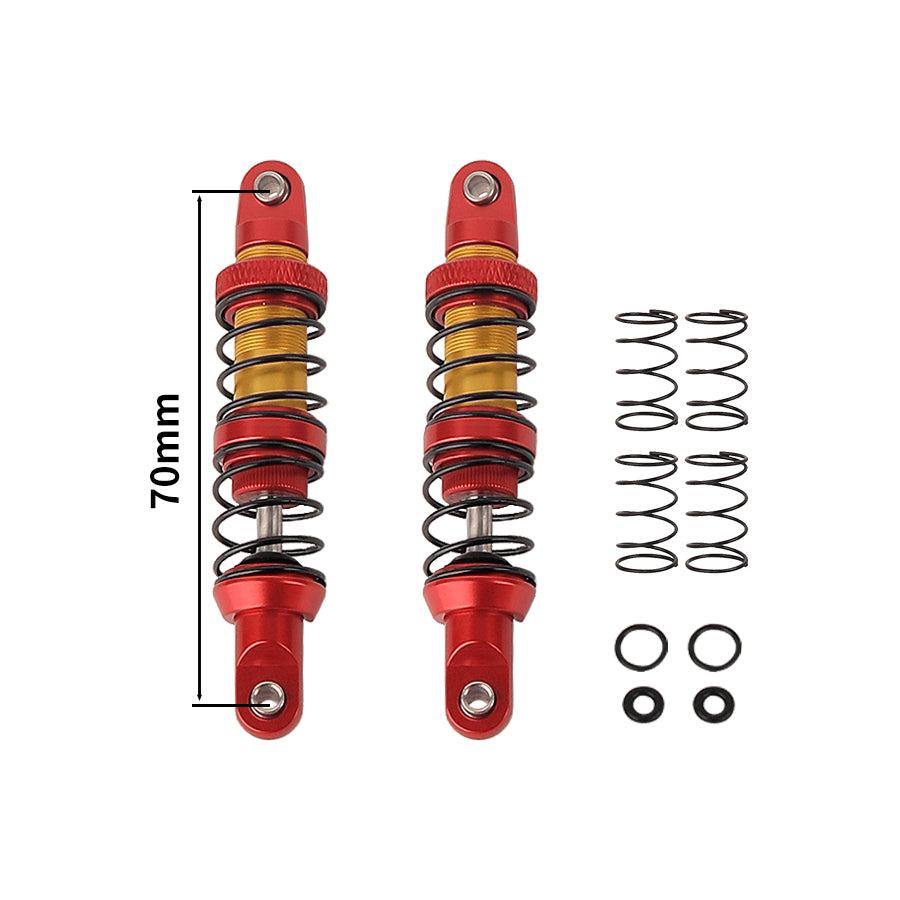 LonZeXy 1/10 RC Crawler Metal Shock Absorber 70/80/90/100/110/120mm Oil Damper Double Spring Shock For SCX10 TRX4 D90 RC Car Upgrade Parts