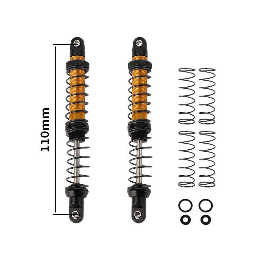 LonZeXy 1/10 RC Crawler Metal Shock Absorber 70/80/90/100/110/120mm Oil Damper Double Spring Shock For SCX10 TRX4 D90 RC Car Upgrade Parts