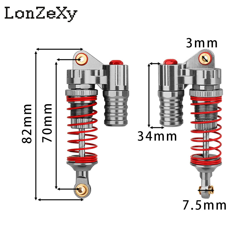 LONZEXY Alloy Shock Damper for SCX10 4PCS
